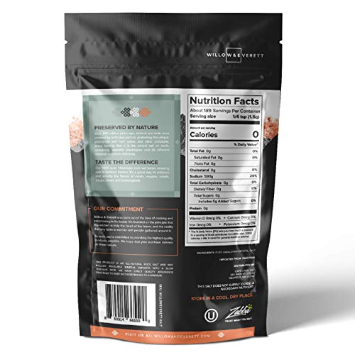 Willow And Everett Pink Himalayan Salt - 10Oz / 283G - Coarse Gr