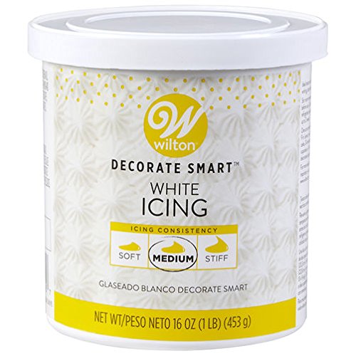 Wilton 710-4397 White Decorator Icing, Medium Consistency, 16 Oz.