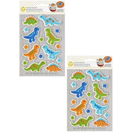 Set Of 2 Wilton Fun Icing Decorations - Great For Cakes, Cupcake