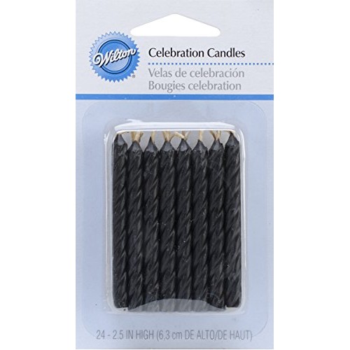 Wilton 2811-224 Celebration Candle, 2-1/2 Inch, Black