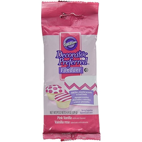 Wilton 4.4 Oz Decorator Preferred Fondant Pack, 4.4 Ounce, Pink