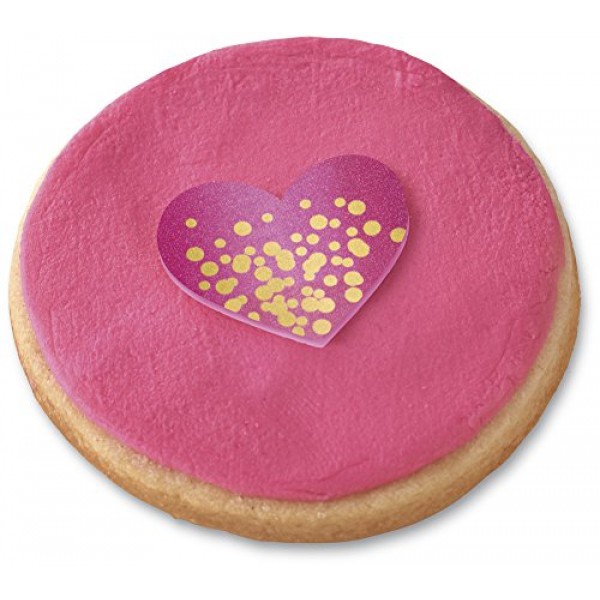 Wilton 710-1960 Bubble Heart Shimmer Icing Decorations