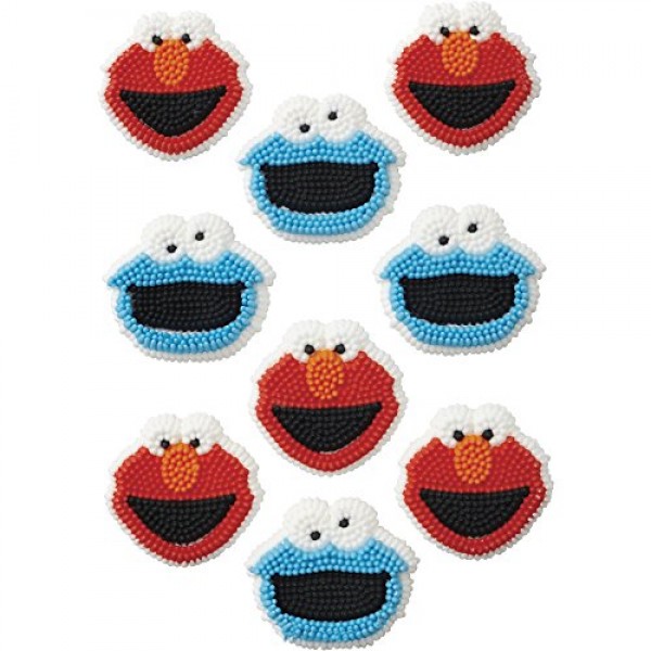Wilton 710-3474 Sesame Street Edible Cupcake Toppers, Multicolor