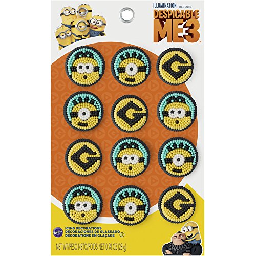 Wilton 710-7112 Despicable Me 3 Minions Icing Decorations, Assorted