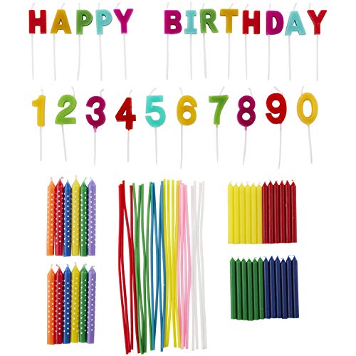 Wilton Rainbow Birthday Party Candles Set, 83-Piece