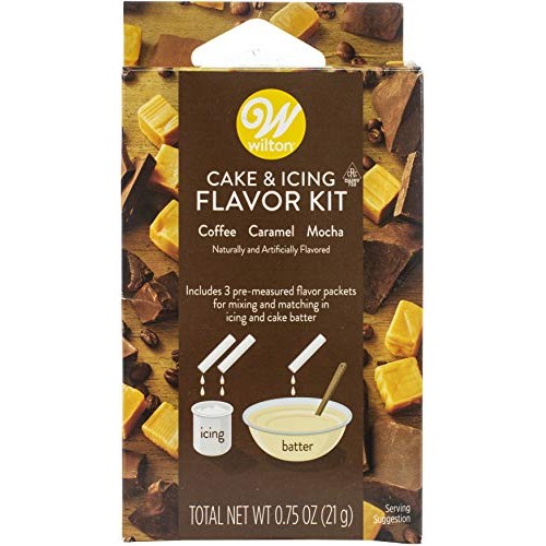 Wilton Cake &Amp; Icing Flavor Kit 3Pcs-Coffee, Caramel &Amp; Mocha