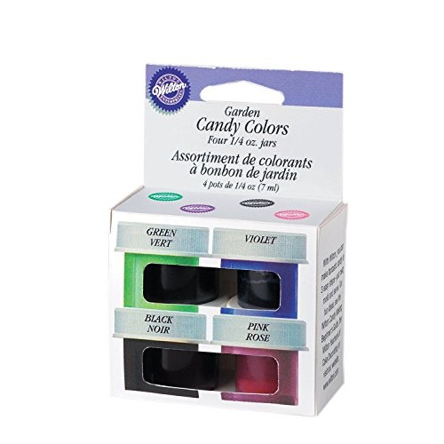Wilton Candy Colors .25Oz 4/Pkgpink, Green, Violet &Amp; Black