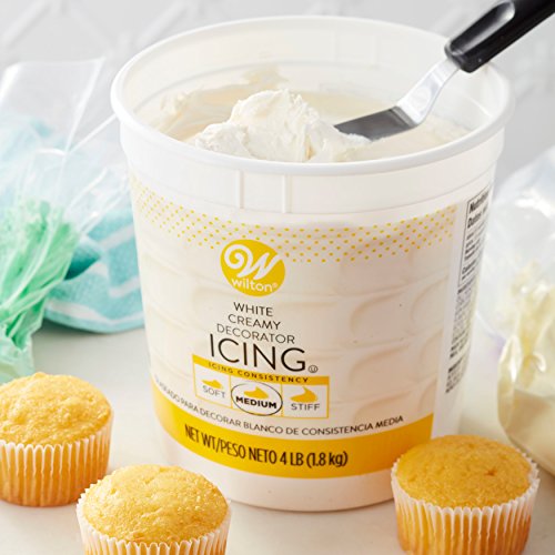 Wilton Creamy White Decorator Icing,Medium Consistency,4 Lb. Tub