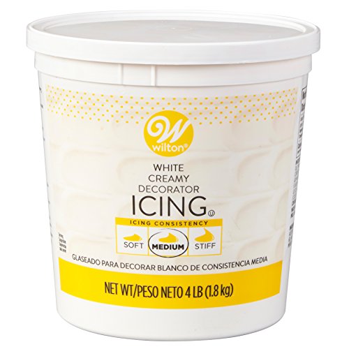 Wilton Creamy White Decorator Icing,Medium Consistency,4 Lb. Tub