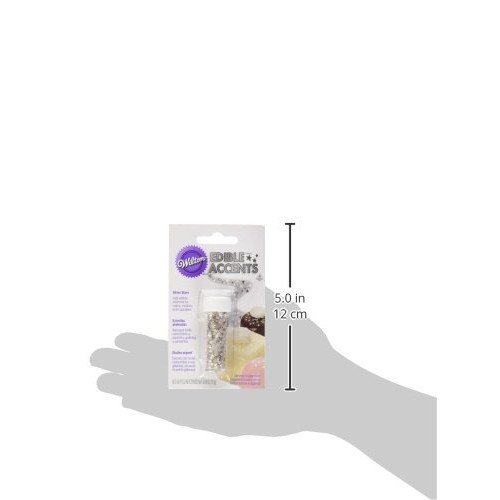 Wilton Edible Glitter Silver Stars, 0.4 Oz.