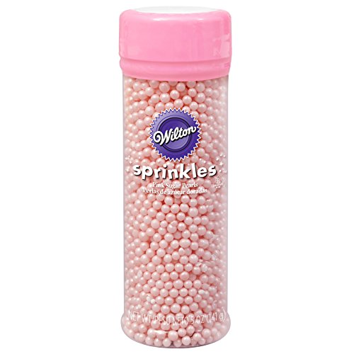 Wilton Pink Sugar Pearls, 5 Oz.