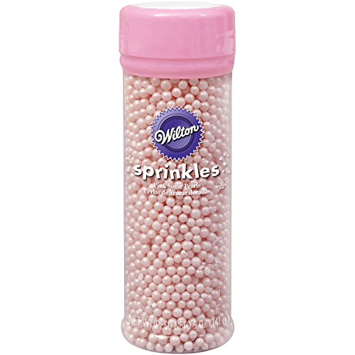 Wilton Pink Sugar Pearls, 5 Oz.