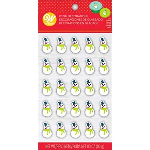 Icing Decorations 25/Pkg-Snowman Dot Matrix