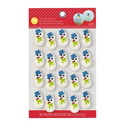 Icing Decorations 25/Pkg-Snowman Dot Matrix