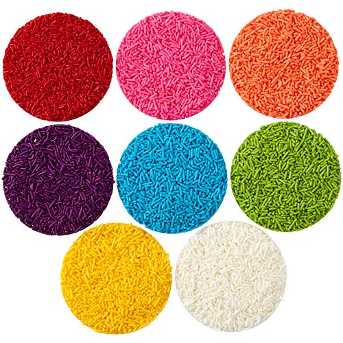 Wilton Rainbow Jimmies Sprinkles Dessert Decorating Set, 8-Piece