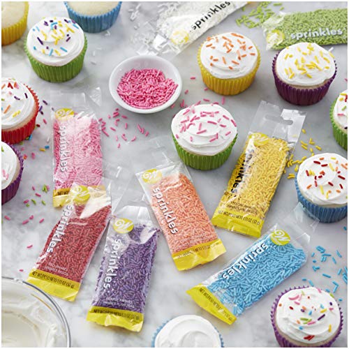 Wilton Rainbow Jimmies Sprinkles Dessert Decorating Set, 8-Piece