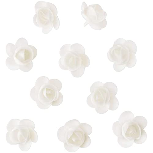 Wilton White Rose Wafer Icing Decorations, 0.35 Oz. 10 Pieces