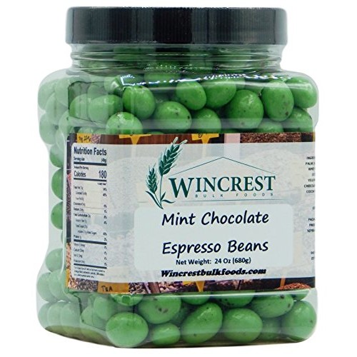 Chocolate Espresso Beans - 1.5 Lb Tub Green Mint Chocolate