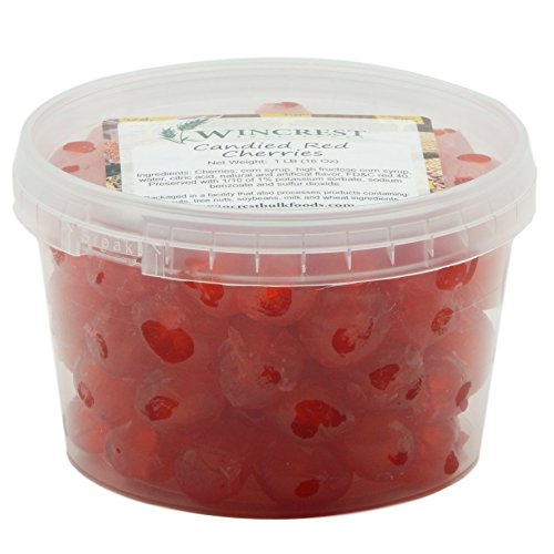 Candied Fruit - 1 Lb Tub Red Cherries
