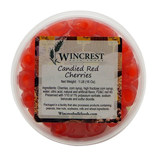 Candied Fruit - 1 Lb Tub Red Cherries