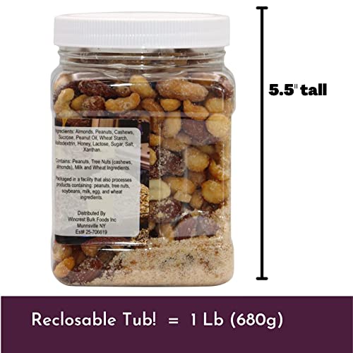 Honey Roasted Peanuts, Cashews, & Almond Mix - 1 LB Container