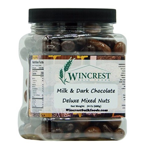 Milk &Amp; Dark Chocolate Deluxe Mixed Nuts - 1.5 Lb Tub