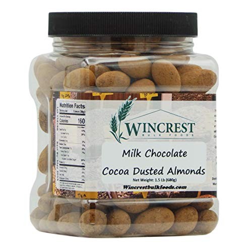 Milk Chocolate Cocoa Dusted Almonds - 1.5 Lb Tub