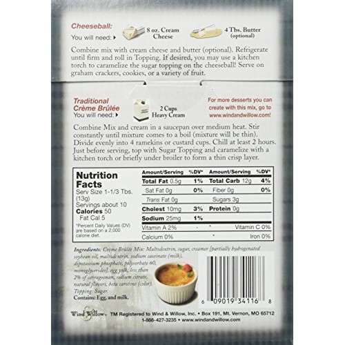 Wind And Willow Creme Brulee Cheeseball &Amp; Dessert Mix - 4.5 Ounc