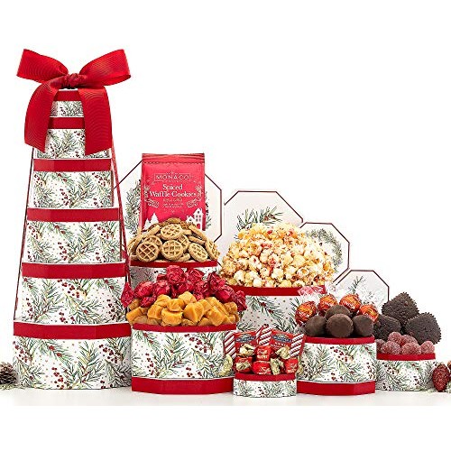 Seasons Greetings Holiday Gift Tower By Wine Country Gift Baskets