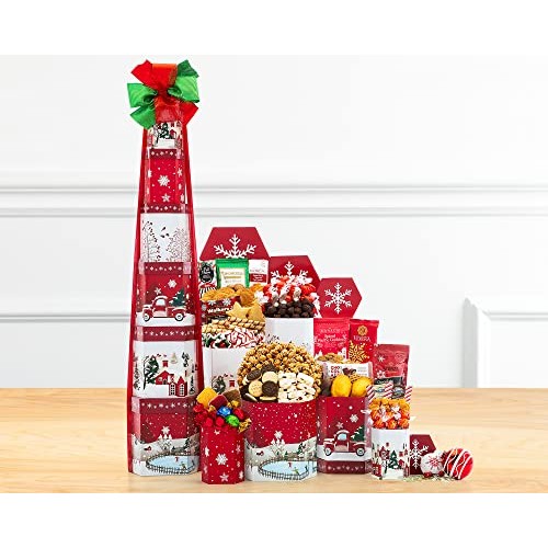 The Winter Cheer Gift Tower By Wine Country Gift Baskets.