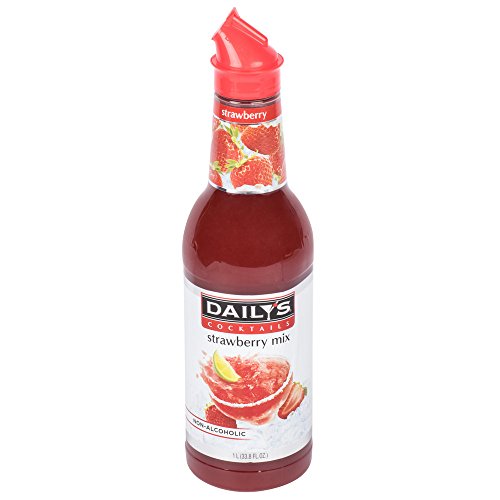Dailys Cocktails 1 Liter Strawberry Mix, Non Alcoholic, Made Wi