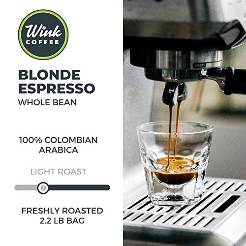 Wink Coffee Blonde Espresso, Whole Bean Coffee, 100% Arabica, La