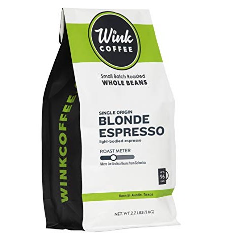 Wink Coffee Blonde Espresso, Whole Bean Coffee, 100% Arabica, La