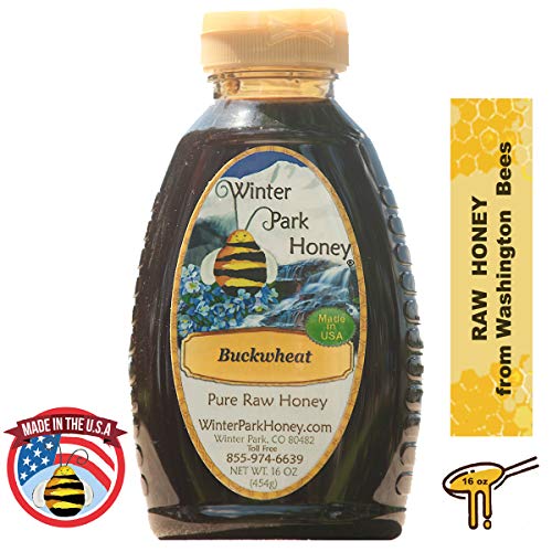 Raw Buckwheat Honey 16Oz Natural, Pure, Unprocessed And Unfilte