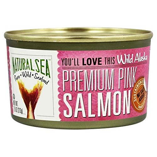 Natural Sea Wild Alaska No Salt Added Premium Pink Salmon, 7.5 O
