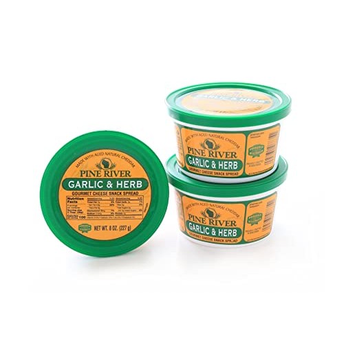 Garlic & Herb Cheese Spread 8 Ounce Pack of 3 - Shelf Stable