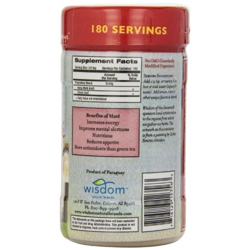 Wisdom Of The Ancients Yerba Mate Royale Tea, Instant, 2.82 Ounce Wisdom Of The Ancients Yerba Mate Royale Tea, Instant, 2.82 Ounce