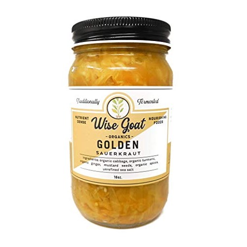 Raw Organic Sauerkraut, Golden Variety, 16 Oz Jar