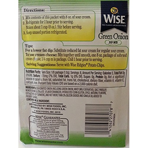 Wise Green Onion Dip Mix 10 Pk