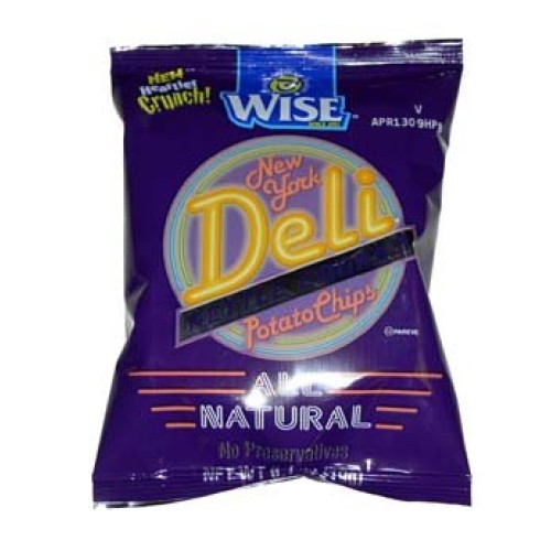 Wise New York Deli Kettle Cooked Chips 1.25 Ounce Bag - 36 / Case