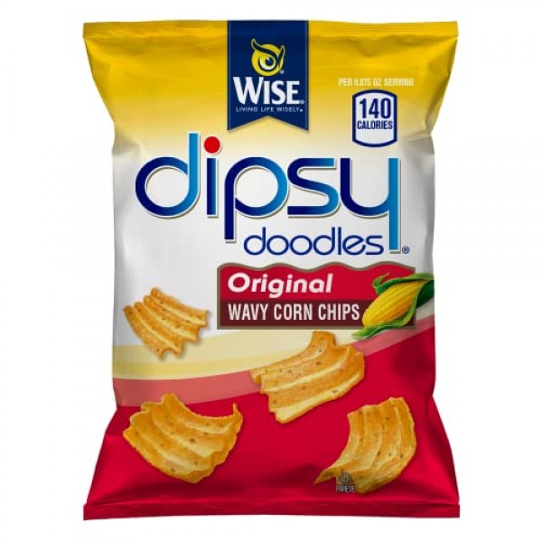 Wise Snacks Dipsy Doodles Wavy Corn Chips, Original, 1.375 Ounce