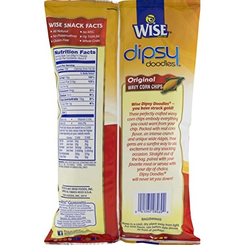 Wise Foods Original Dipsy Doodles Wavy Corn Chips 9.25 Oz. Bag
