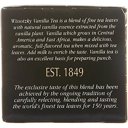 Wissotzky Tea Vanilla 20 Tea Bags 1.06 Oz. Pack Of 3.