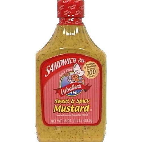 Woebers Sandwich Pal Sweet And Spicy Mustard 16Oz Pack Of 2
