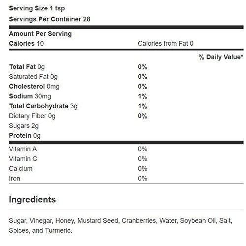 Woebers Cranberry Honey Mustard 5 Oz. 2 Pack