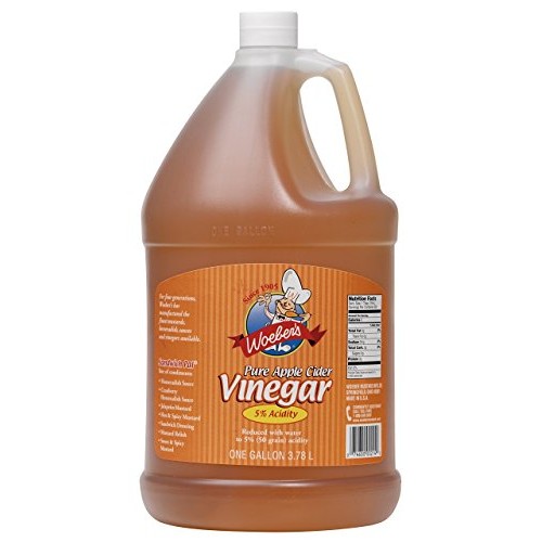 Woebers Pure Apple Cider Vinegar, 5% Acidity, 128 Ounces 1 Gal
