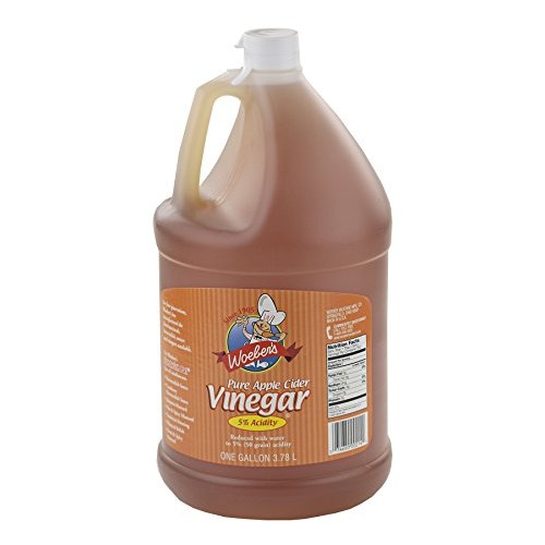 Woebers Pure Apple Cider Vinegar, 5% Acidity, 128 Ounces 1 Gal