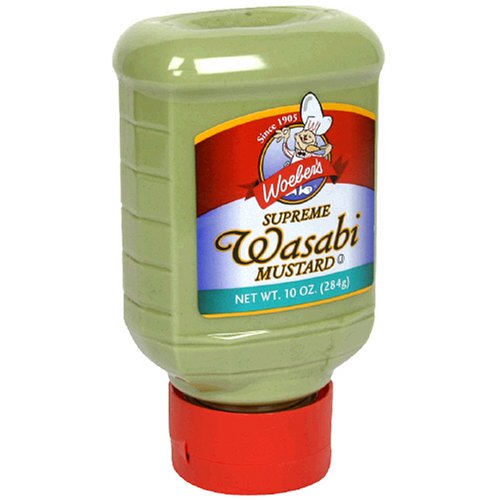 Woebers Supreme Wasabi Mustard, 10-Ounce Squeeze Bottles Pack