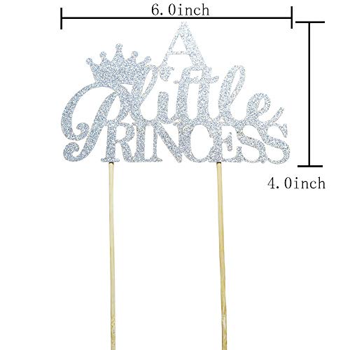 A Little Princess With Crown Cake Topper For Girl Baby Shower, B