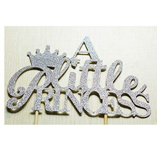 A Little Princess With Crown Cake Topper For Girl Baby Shower, B